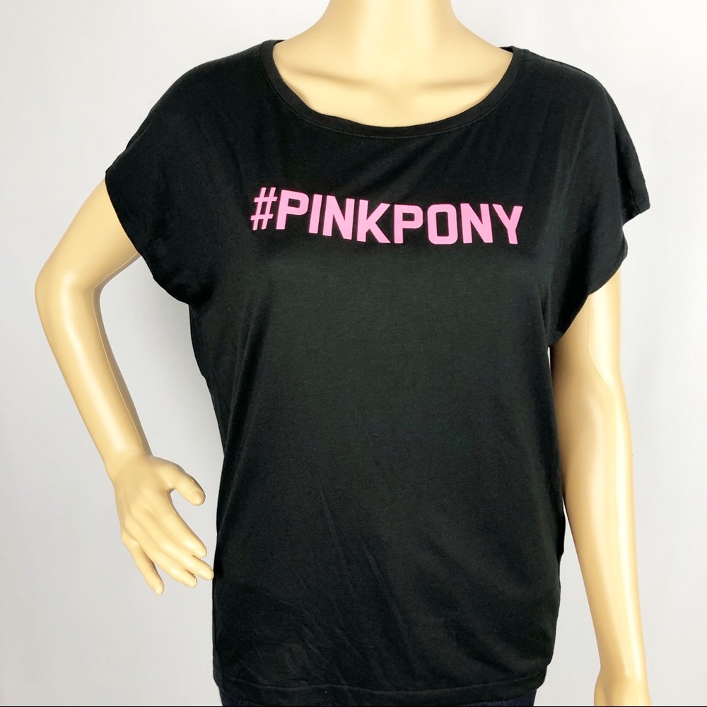 NWT Ralph Lauren #PINKPONY Black Pink Pony Top XS